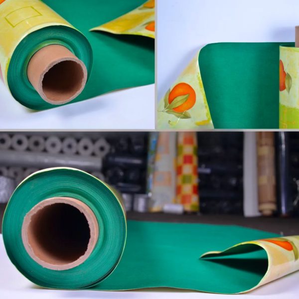Rollo hule base felpa verde